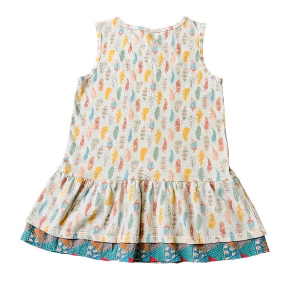 MATILDA JANE 365 GIRLS CASUAL SLEEVELESS DRESS WITH FEATHER PATTERN SIZE 12 - Picture 7 of 7